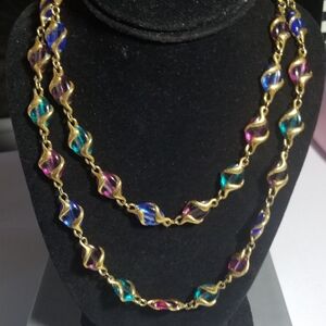 Elegant Swarovski Vintage Gold Necklace